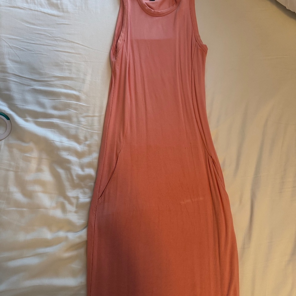 Lulus fitted maxi dress with high slit